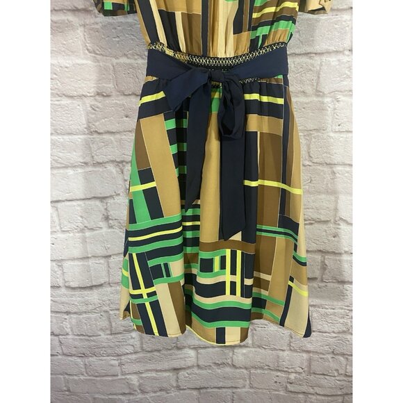 The Webster Miami Target Faux Wrap Dress Geometric Art Deco Womens Size S Small - Picture 6 of 13
